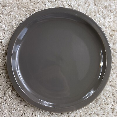 #ad Target Home Round Salad Plates Solid Charcoal Gray 8.5 in lot of 4 $18.99