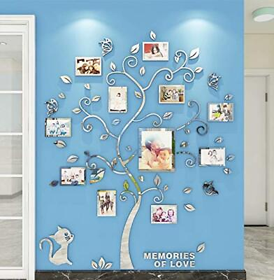 #ad #ad 3D Tree Wall Stickers Family Tree Wall Decor Black Trunk Family Tree Pictur... $59.08