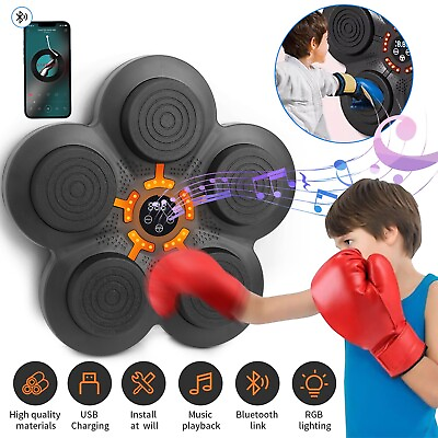 #ad Boxing Training Target Wall Mount Bluetooth Music Indoor React Exercise Machine $49.89