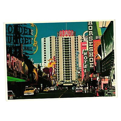 #ad Vintage Postcard Union Plaza Hotel Down Town Fremont Street Las Vegas Nevada $7.00