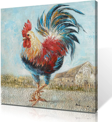 #ad #ad Kunstorner Rooster Kitchen Decor Wall Art Vintage Farmhouse Wall Decor Roost $90.32