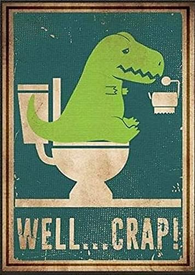 #ad Funny Bathroom Art Well Crap Funny Wall Art Signs for Home Decor 12 X 8 Inch ... $14.99