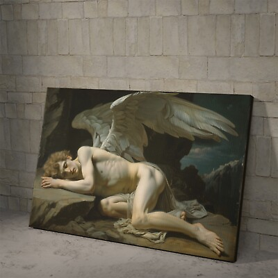 #ad #ad Fallen Angel Nuked Man Wall Art Large Wall Art Vintage Art Canvas $76.99