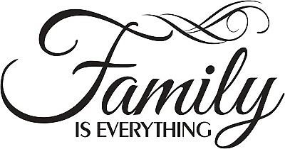 #ad World of Wall Decal Family is Everything Wall Decals Quotes Sayings Words Sticke $11.95