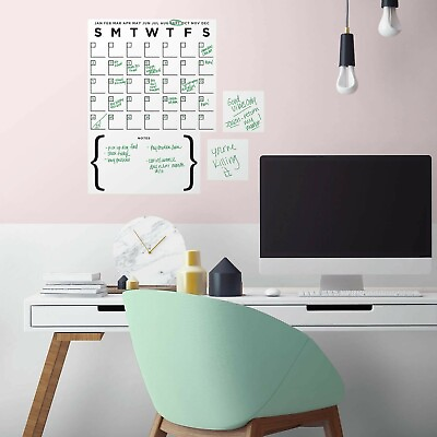 #ad #ad RoomMates Dry Erase Calendar Peel And Stick Giant Wall Decal Set $8.95