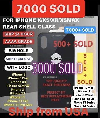 #ad Apple Back Glass NEW Replacement BIG HOLE Lot iPhone X XR 11 12 13 14 15 Pro Max $44.99