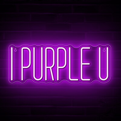Lumoonosity BTS I Purple U Neon Sign K popBangtail LED Wall GirlsTeens Decor $33.99
