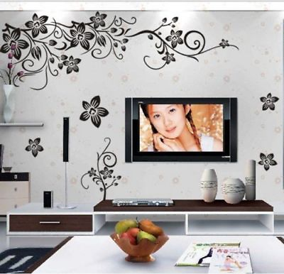 #ad Wall Stickers XXL Flower Vine Wall Tattoo Wall Art Decal Home Decor all Room $6.50