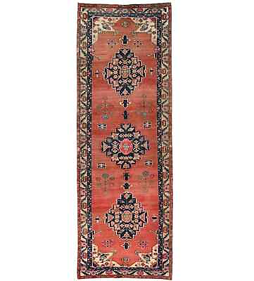 #ad 4X11 Muted Semi Antique Tribal Vintage Oriental Runner Rug Wool Carpet 3#x27;6X10#x27;8 $441.00