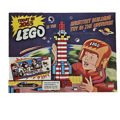#ad LEGO VIP Retro Art Poster Print Based On 1965 Advertisement Exclusive $24.95