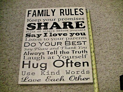 #ad Canvas Wall Home Decor 19 inches by 14 inches Family Love $9.50