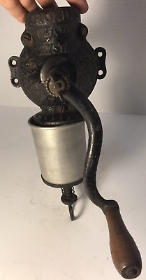 Antique Vintage Cast Iron Wall Coffee Grinder $94.99