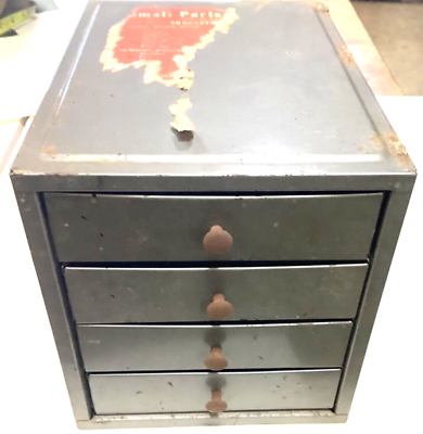 #ad Vintage Small metal parts drawers $55.00