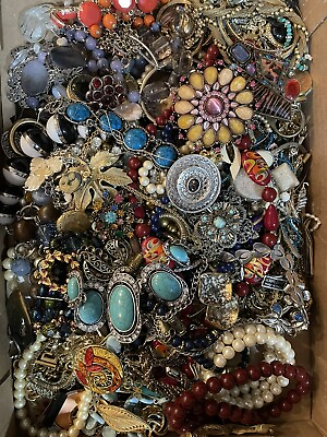 #ad #ad Jewelry Vintage Modern Huge Lot Craft Junk Wearable Over One Full Pound $27.00