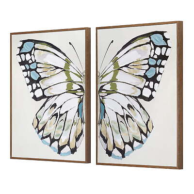 #ad Butterfly Framed Wall Art Décor Digital Print Set of 2 by Isabelle Z Size $30.78