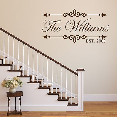 #ad #ad Personalized Family Name Wall Decal Est. Year Living Room Decor Wall Decal Vinyl $19.95