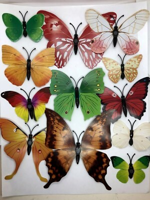 12 pcs Butterfly Wall Stickers Magnetic Decals US seller $6.25