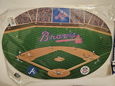 #ad Vintage Atlanta Braves Placemats Set Of Four RARE Turner Field $23.95