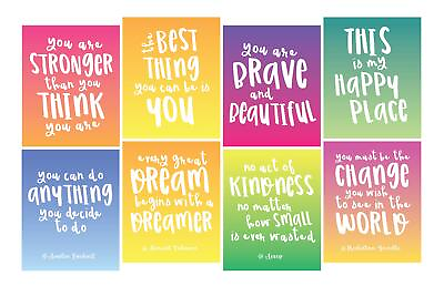 #ad Inspirational Wall Art 8 Pack 8 Different Motivational Quotes for Girls on ... $13.32