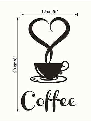 #ad Coffee Wall Sticker Decorative Wall Art Decal Creative Design for Home $5.33