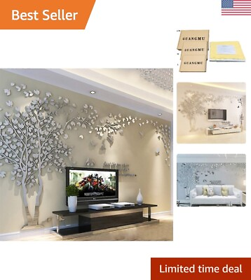 #ad #ad DIY Tree Wall Stickers Birds Wall Decals for Living Room Bedroom Silver Left $59.99