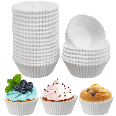 #ad 500Pcs Lot White Cupcake Liners Paper Cup Cake Baking Cup Muffin Cases Cake Mold $7.80