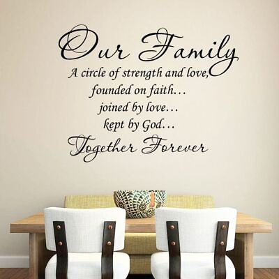 #ad Family Quote Wall Stickers Living Room Decorations Home Bedroom Wallpaper Poster $15.58