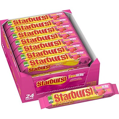 Starburst FaveREDs Fruit Chews Candy 2.07 ounce 24 Single Packs $31.99