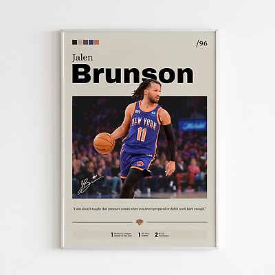 #ad Jalen Brunson poster New York Knicks art Basketball print Brunson Print $26.91