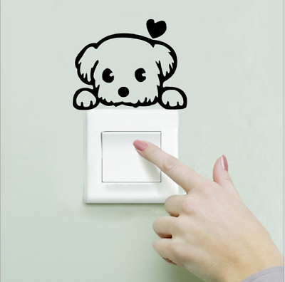 #ad Wall Stickers Animals Cat Light Switch Decor Decals Art Mural Baby Nursery Room $5.45