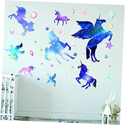 #ad Rainbow Unicorn Wall Decals for Girls RoomLarge Unicorn Wall Rainbow Stickers $26.83