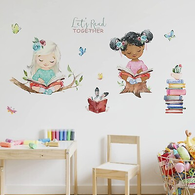 #ad GIRLS WALL STICKER DECAL BUTTERFLY QUOTES VINYL MURAL ART STUDY ROOM HOME DECOR $26.99