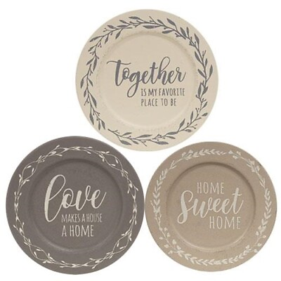 #ad Set of 3 Farmhouse Home Themed 8.5quot; Decorative Plates $29.95