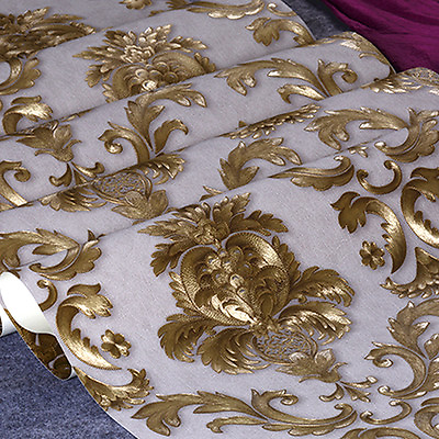 #ad 33ft PVC Luxury 3D Gold Metallic Textured Damask Wallpaper Roll Home Decor $30.59