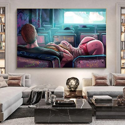 #ad Graffiti Art Sexy Women Lover Canvas Painting Canvas Posters Prints Wall Picture $3.79