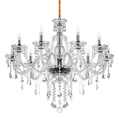 #ad K9 Crystal Chandelier Luxury Pendant Lighting Ceiling Fixtures Modern Home Decor $108.98