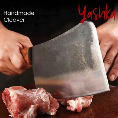 #ad #ad Heavy Duty Handmade Forged Butcher Knife Bones Chopper Manganese Steel Chef Cook $48.30