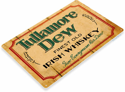 #ad Tullamore Dew Irish Whiskey Logo Retro Rustic Wall Art Decor Bar Metal Tin Sign $17.99