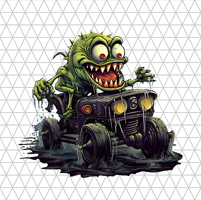 #ad Halloween Green Monster PNG Clip Art Sublimation Design Digital Download Clipart $0.99