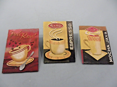 #ad #ad Set Of 3 Wall 3D Textured Plaques Coffee Theme Kitchen Decor 6quot; x 4quot; $15.99