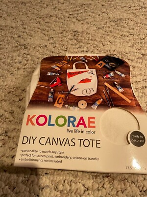 #ad Kolorae DIY canvas tote live life in color ready to decorate personalize iron on $9.80