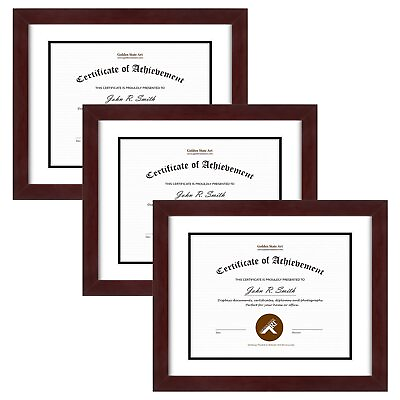 #ad Golden State Art 11x14 Diploma Frame Certificate Frame 8.5x11 with Double M... $51.01