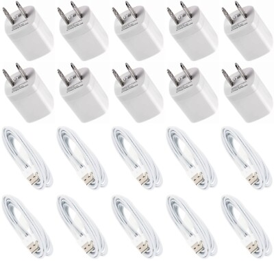 #ad Lot Home Wall AC Charger for iPhone 11 X 8 7 6 5 Data Sync USB Cable Cords $274.55