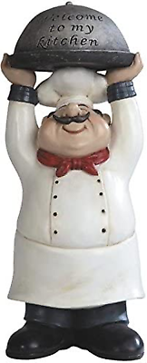 #ad #ad Chef Holding Welcome to My Kitchen Tray Figurine $45.99