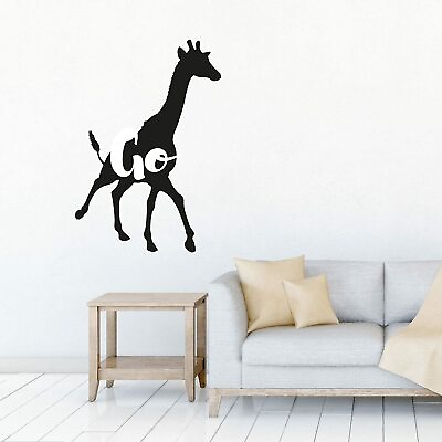 #ad Go Quote Giraffe Giraffes Animal Wall Art Stickers for Kids Home Room Decals $14.00
