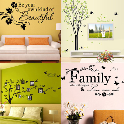 #ad #ad Family Tree Wall Decal Sticker Large Vinyl Photo Picture Frame Home Room Decor $4.72