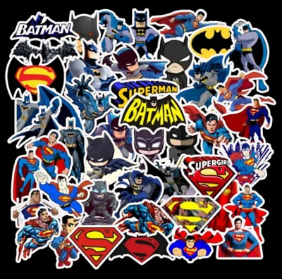 #ad 10 PCS DC Batman Superman Stickers BRAND NEW $2.49