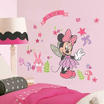 #ad Large Mickey and Minnie Mouse Wall Decals for Kids Baby Bedroom Nursery Disn... $22.42
