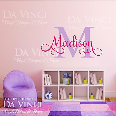#ad #ad Custom Name Monogram Initial Letters Vinyl Wall Room Decal Sticker Decor $62.99
