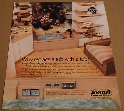 1978 Print Ad Jacuzzi Whirlpool Bath Cara V Lady Beauty Art Towels Flowers smile $14.98